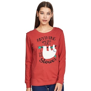 Max Womens Polyester Crew Neck Sweatshirt