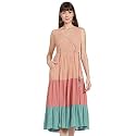 Max Women39s Printed Round Neck Ethnic Dress