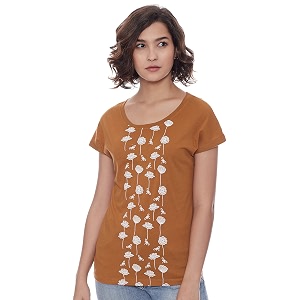 Max Womens Printed Short Sleeves T-Shirt