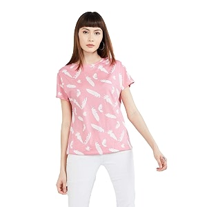 Max Womens Printed Short Sleeves T-Shirt