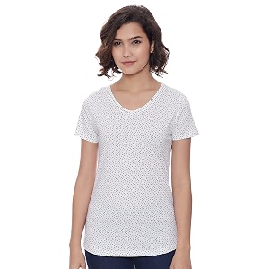 Max Womens Printed Short Sleeves T-Shirt