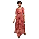 Max Women39s Rayon Printed Round Neck Ethnic