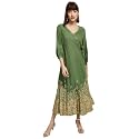 Max Women39s Rayon Printed Ethnic Wrap Midi