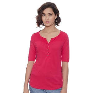 Max Womens Solid Regular Fit Top