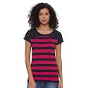 Max Women39s Striped Extended Sleeves Regular Fit