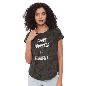 Max Womens Typographic Print Round Neck Sports