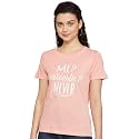 Max Women Cotton Slogan Printed Half Sleeves