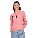 Max Women Cotton Typographic Printed Hooded Sports