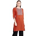 Max Women Embroidered Three-Quarter Sleeves Kurta