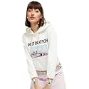 Max Women Polyester Graphic Printed Hooded Sweatshirt