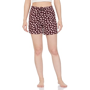 max women printed knit shorts