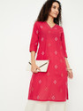 MAX Women Geometric Print Straight Kurta