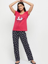 MAX Women Printed Multicolor Top Pyjama