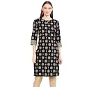 Max Women Cotton Straight Fit Printed Straight