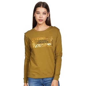 Max Womens Cotton Hooded Neck Sweatshirt