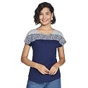 Max Women Women Striped Round Neck T-Shirt