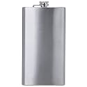 Maxam KTFLASK12 Stainless Steel, Lightweight Flask with a Screw-On, Leak Proof Lid, 12 Ounce, Polished Silver