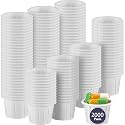 Maxcheck 2000 Pcs Paper Medicine Cups 0.5 oz Disposable Condiment