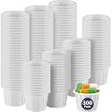 Maxcheck 300 Pcs Paper Medicine Cups 0.5 oz Disposable Paper Condiment