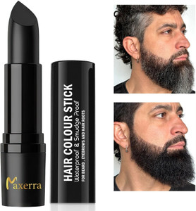 maxerra beard hair colour touch up stick for men  women 5g quick root beard cream hair styler 5 g