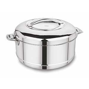 maxfresh stainless steel hotpot royal rhp3500 insulated hot box for roti rice curry premium food warmer casserole double wall design silver finish ideal for dining amp kitchen