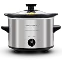 Maxi-Matic MST-250XS Electric Ceramic Slow Cooker, 1.5 Qt, Stainless Steel