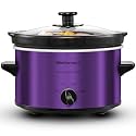 Maxi-Matic MST-275XP Electric Oval Slow Cooker, 2 Qt, Purple
