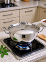 Maxima Stainless steel Triply kadhai Kadhai 22 cm diameter with Lid 2 L capacity (Triply, Stainless Steel, Induction Bottom)