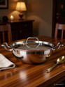 Maxima Stainless steel Triply kadhai Kadhai 20 cm diameter with Lid 1.5 L capacity (Triply, Stainless Steel, Induction Bottom)