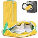 Maxismart 2 pair Shoe Washing Machine Bag, Invisible Zipper Side Opening Shoe Washing for Washer and Dryer, Shoe Laundry Bags Reusable Shoe Cleaning Bag for All Shoe Sizes (Pair of 2)