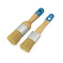 MAXMAN Chalk Paint Brush 2Pcs, Small Wax &amp;Stencil Brushes, Natural Bristles