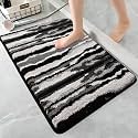 MAXOSHINE Microfiber Bathroom Mat Anti Skid-Highly Absorbent Extra Soft Memory Foam Door Mats for Home Kitchen Living Room-40x60 cm Floor Mat (Zebra Print)