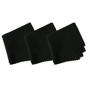 maxoshine premium microfiber cleaning cloth for electronics mobile lens eyeglasses camera lenses desktop- laptop cleaning cloth -30 x 30 cm pack of 3-black