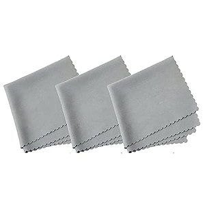 maxoshine premium microfiber cleaning cloth for electronics mobile lens eyeglasses camera lenses desktop- laptop cleaning cloth -30 x 30 cm pack of 3 grey
