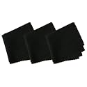 MAXOSHINE Premium Microfiber Cleaning Cloth for Electronics Mobile Lens Eyeglasses Camera Lenses Desktop- Laptop Cleaning Cloth -30 x 30 cm (Pack of 3-Black)