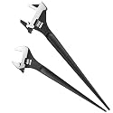 MAXPOWER 12-inch 16-inch Adjustable Spud Wrench, Tapered Handle, 2-Pieces