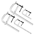 MAXPOWER 4-pieces Light Duty F Clamps Set, Jaw Opening 4" 8" 8" 12"
