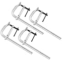 MAXPOWER 4-pieces Heavy Duty F Clamp 12-inch, 4-3/4" Throat