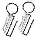 MAXPOWER Locking Chain Clamp, 9-Inch Locking Chian Pliers with 35.8-Inch Chain, 2 Pack
