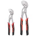 MAXPOWER Pliers Wrench Set, 7" & 10" Smooth Jaw Pliers, Soft Grip Handles