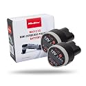 Maxshine Replacement Battery Pack for Mini Cordless Polisher V2 2-Pack – 12V 2000mAh Lithium-Ion Battery with LED Charge Indicator, Backup Power for Continuous Auto Detailing
