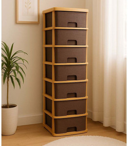 maxtid 7 layer brown chest of drawers for storage in home kitchen drawer divider
