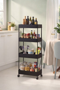 MAXTID Modern Kitchen Storage Utility Trolley Plastic