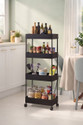 MAXTID Modern Kitchen Storage Utility Trolley Plastic