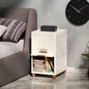 MAXTID Plastic Semi-Open Book Shelf Finish Color