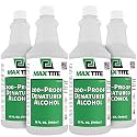 MAXTITE Denatured Alcohol, 200-Proof (1 Gallon Total, 4 Pack of 32 oz Bottles)