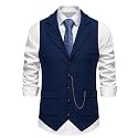 maxToonrain Mens Classic Tweed Suit Vest Casual