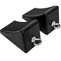 MaxxHaul 50011 Rubber Wheel Chock with Eyelet (6-1/2" x 3-3/4" x 4"), 2 Pack
