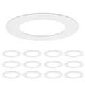 Maxxima 4" Goof Rings for Recessed Lights Can or Canless Trim Ring, 12 Pack