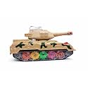 Maxystore Army Tank Toy with LED Lights and Sound, Camouflage, Transparent Gear Wheels, for Boys and Girls